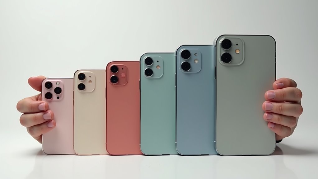 analiza porównania rozmiarów iPhone'a