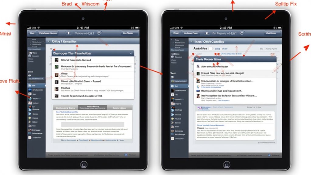 dynamiczna regulacja podziału ekranu