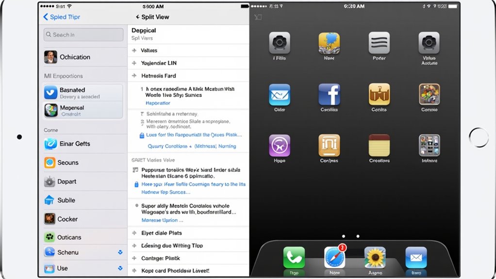 wielozadaniowość iPada widok podzielony