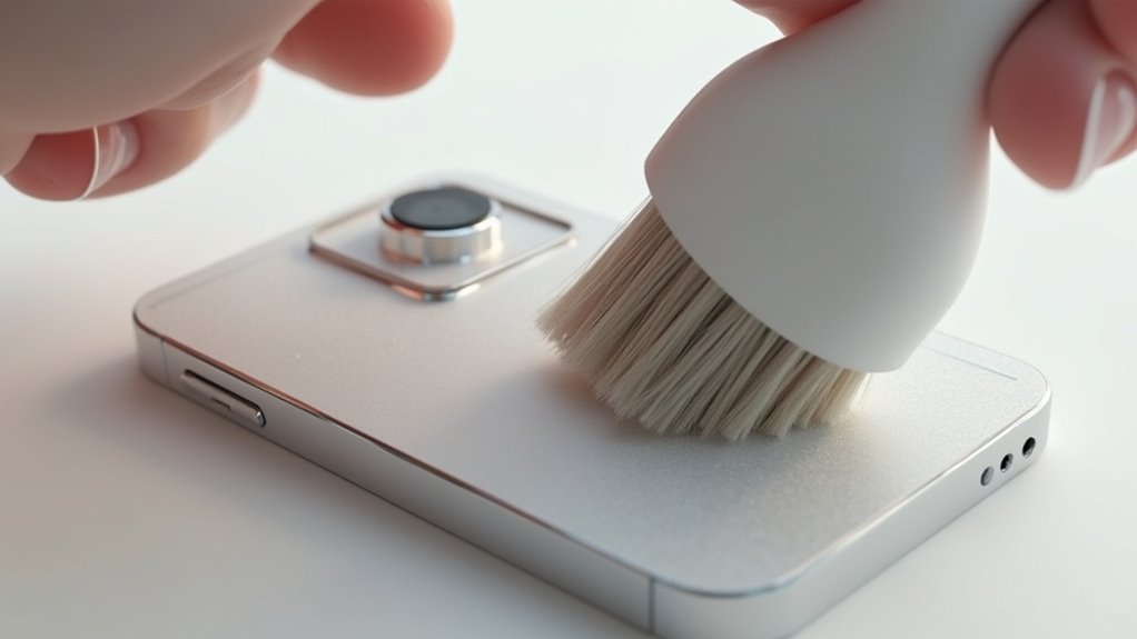 usuwanie kurzu miękkim pędzlem