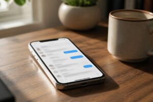 jak znaleźć duży załącznik w rozmowie w iMessage